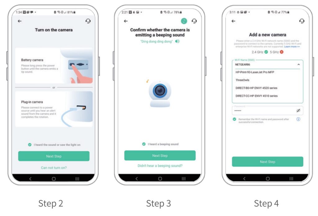 Connecting a VicoHome camera