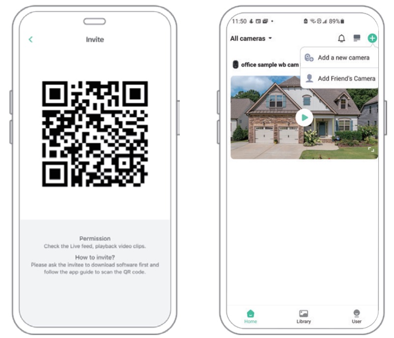 Share VicoHome camera