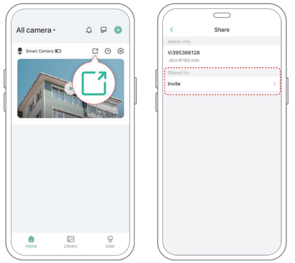 Share VicoHome camera