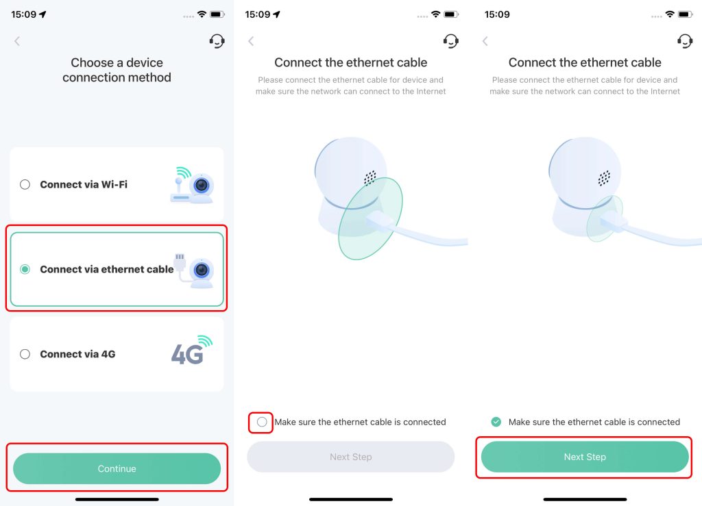 Connecting the VicoHome Camera via Network Cable