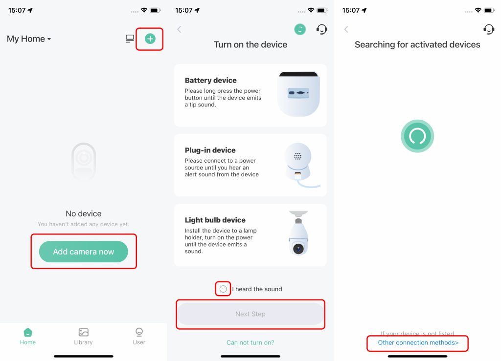 Connecting the VicoHome Camera via Network Cable