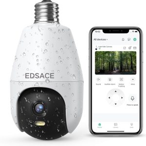 Light Bulb Camera EDSACE Vicohome Weatherproof Light Bulb Security Camera Outdoor